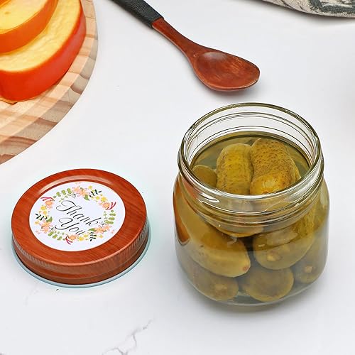 Miniatura 7 de Encheng Tarros Mason de 8 onzas con tapas, pequeños frascos de vidrio con tapas de metal herméticas, paquete de 30 tarros de vidrio de boca regular