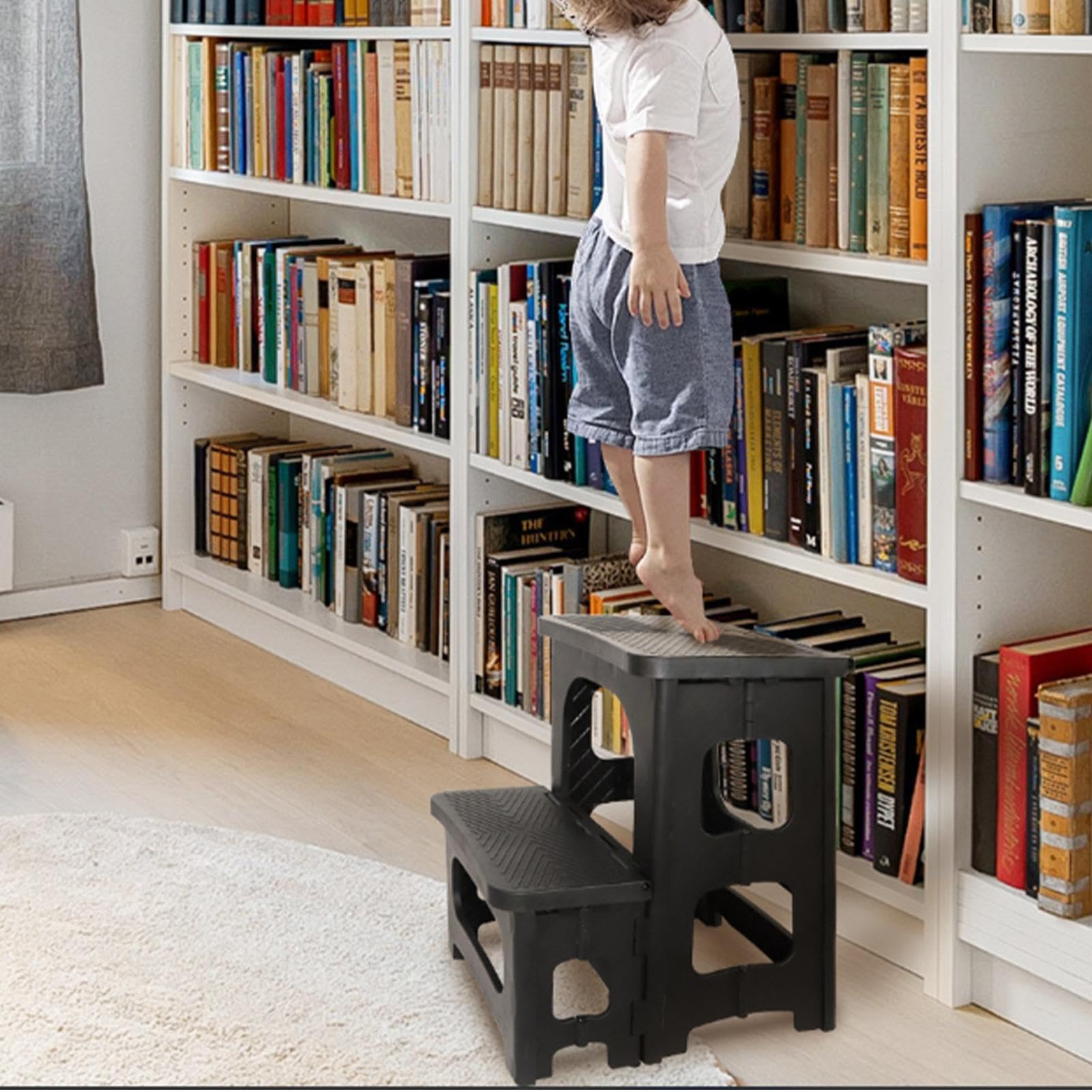 Zusammenklappbare Trittleiter, mit 2 Stufen Leichte, Breite Zweistufige | Tritthocker Küchen-Trittleiter, Küche, Badezimmer, Büros, Bibliothek, Innen- Und Außenbereich
