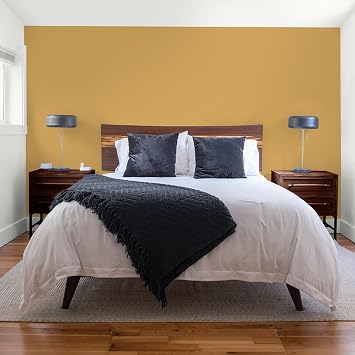 Glidden Interior Paint + Primer: Yellow Interior Paint /Amaretto Sours, One Coat, Flat, 1 Gallon