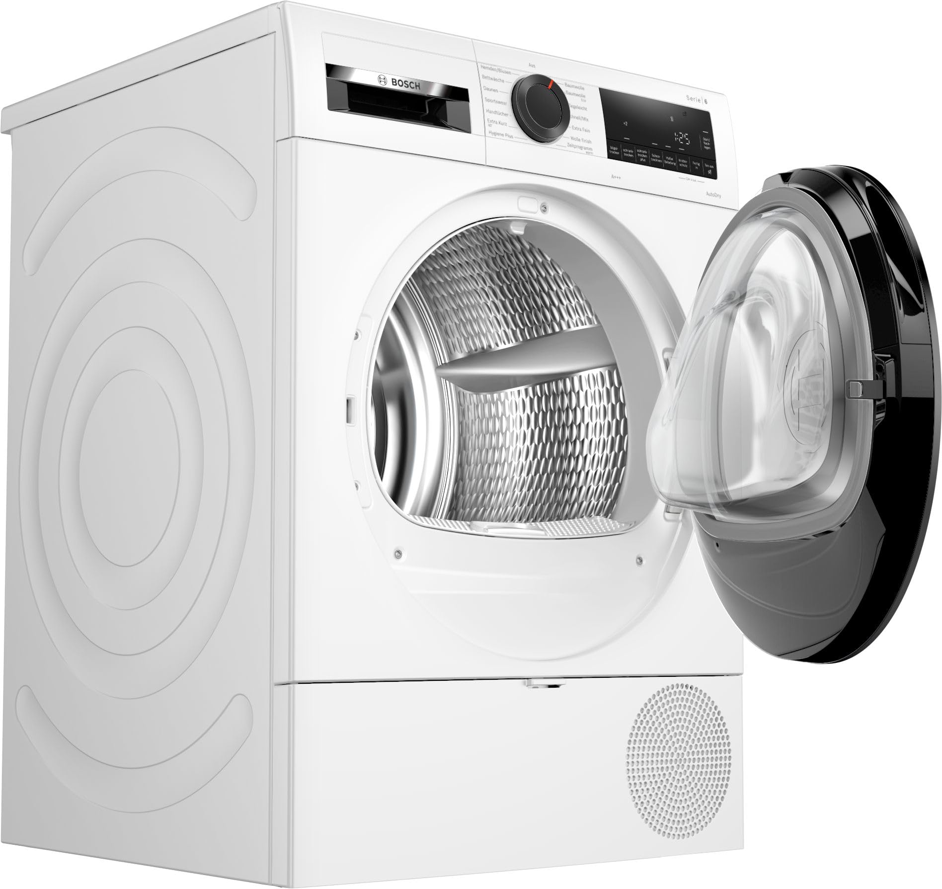 Bosch Wärmepumpentrockner für 8 kg Wäsche, Serie 6, A+++, 176 kWh/Jahr, Auto Dry, Anti Vibration-Design, Sensitive Drying-System, Umweltfreundliches Kühlmittel, Weiß, WQG233D40