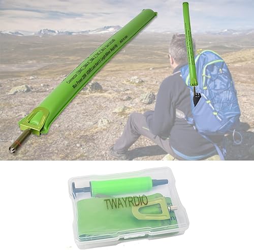 Miniatura 7 de Antena inflable portátil TWAYRDIO 144430 MHz de doble banda SMA conector hembra 33.6 pulgadas VHFUHF jamón radio antena de emergencia para Baofeng