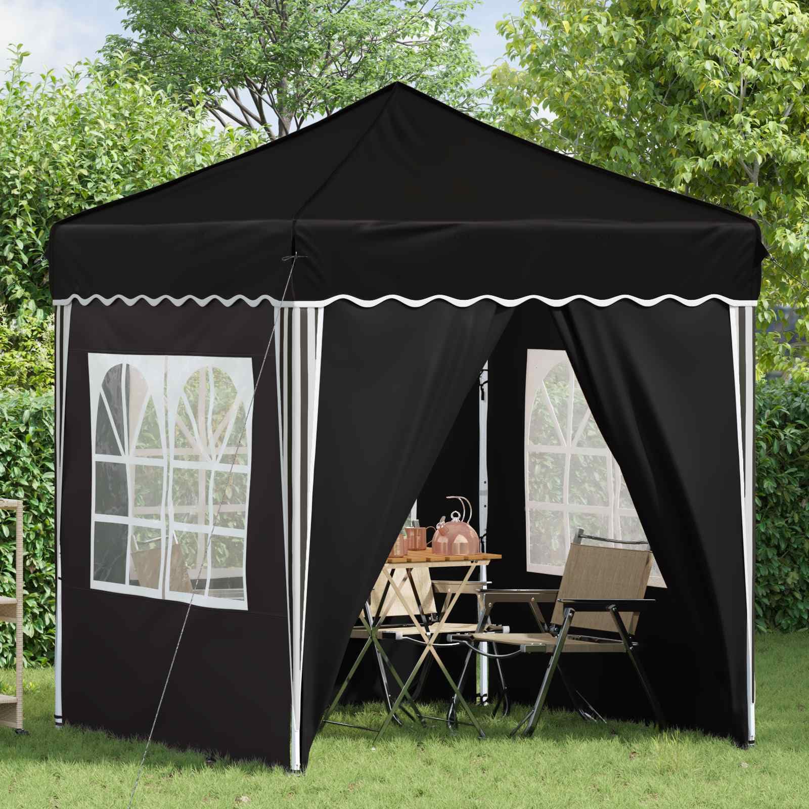 Namiot Pop Up 195 x 195 x 245 cm Czarny