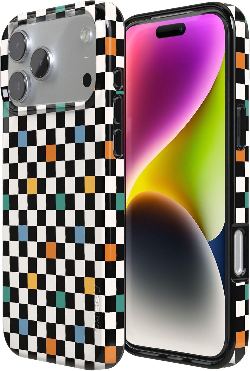 Casely iPhone 17 Pro Max Case | Old Skool | Retro Checkerboard | Compatible with MagSafe | Classic Ultra Thin Design