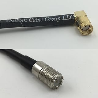 3 feet RG188 RP-SMA MALE ANGLE to MINI UHF FEMALE Pigtail Jumper RF coaxial cable 50ohm Quick USA Shipping