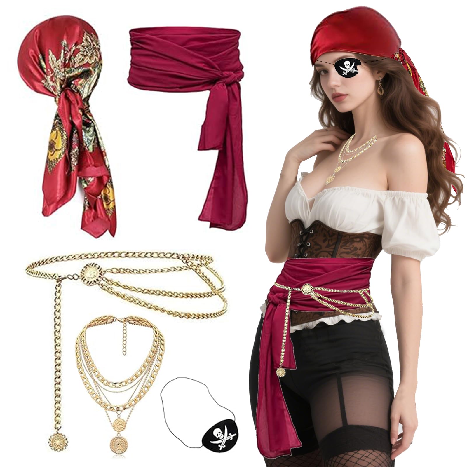 NVTEGR 5 Pcs Pirate Accessories Women