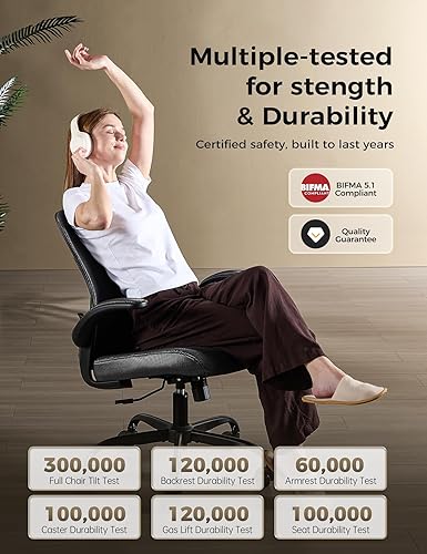 Miniatura 7 de Silla de oficina, sillas de escritorio ergonómicas de malla, cómoda silla de juegos para computadora con altura ajustable y reposabrazos abatibles,