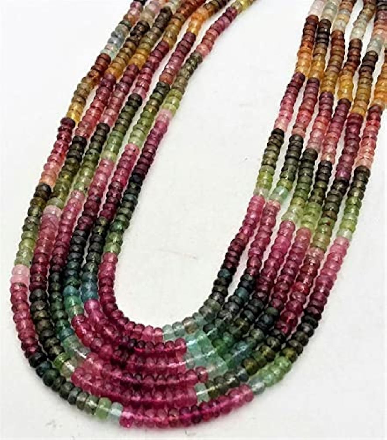 Perles tourmaline multicolore facettée 4mm pour réparer et créer des bijoux