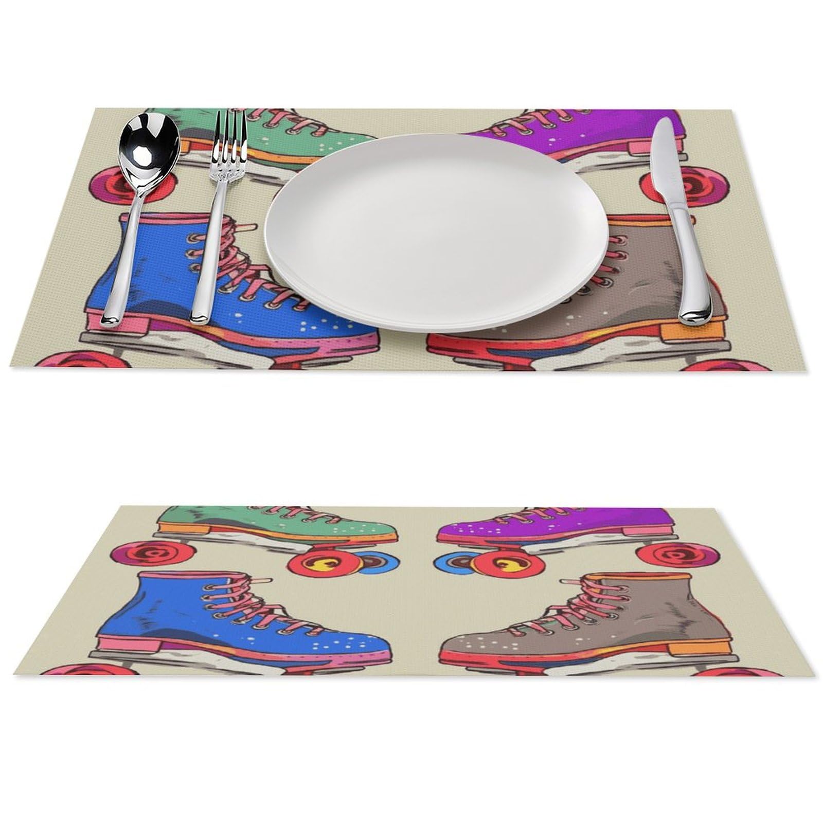 Sets de table rétro colorés PVC antidérapants pour protéger votre table