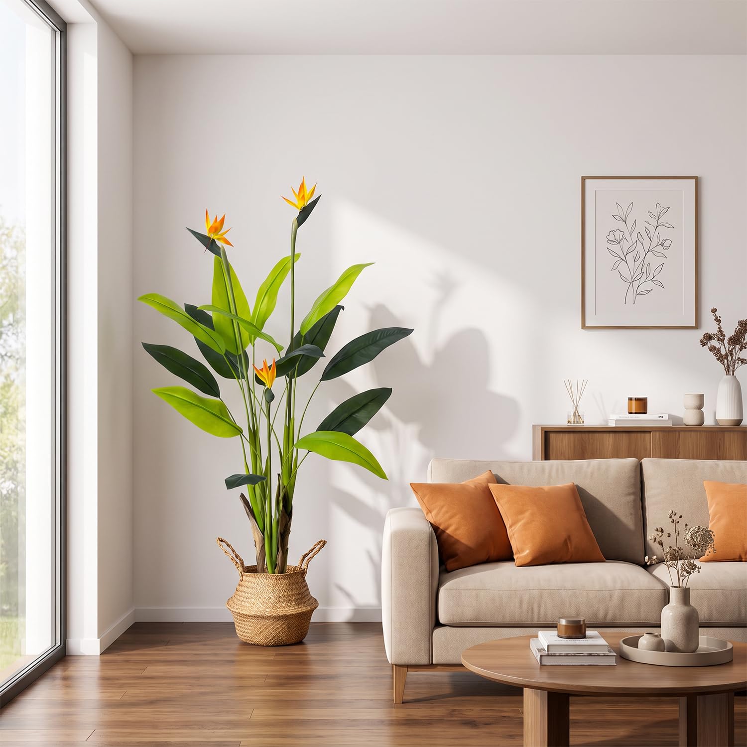 Sztuczna roślina 150 cm Ptak Rajski Sztuka Kwiaty Strelitzia