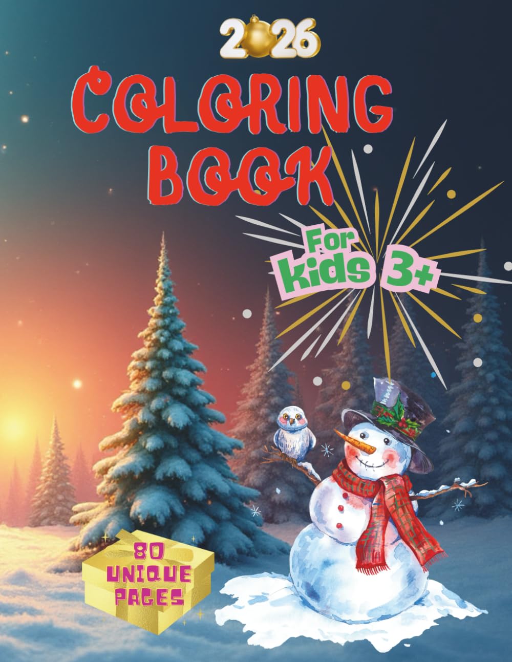 Merry Christmas Coloring Book for Kids (Ages 3+): 80 Fun & Festive Pages!