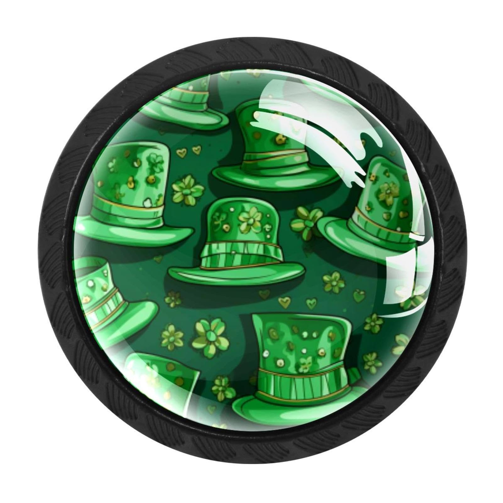 CHENZZZZ 4 Pack Round Cabinet Knobs for Kitchen Bathroom Closet Dresser Cabinets, St. Parikh's Day
