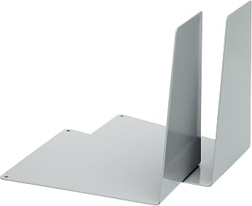 Alco-Albert 4304-29 Bookends Metal 120 x 140 x 145 mm Wedge Shape 1 Pair Grey