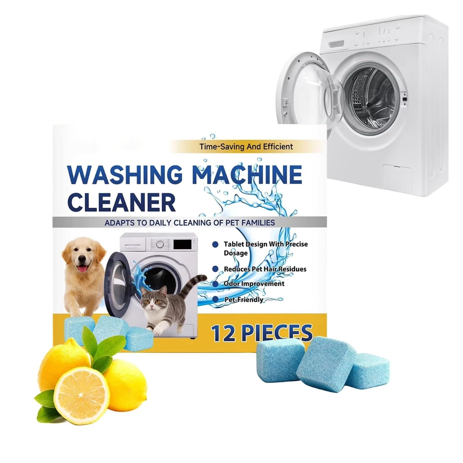 washing machine cleaner tablets Waschmaschinenreiniger zur gründlichen Entkalkung von Familien mit Haustieren