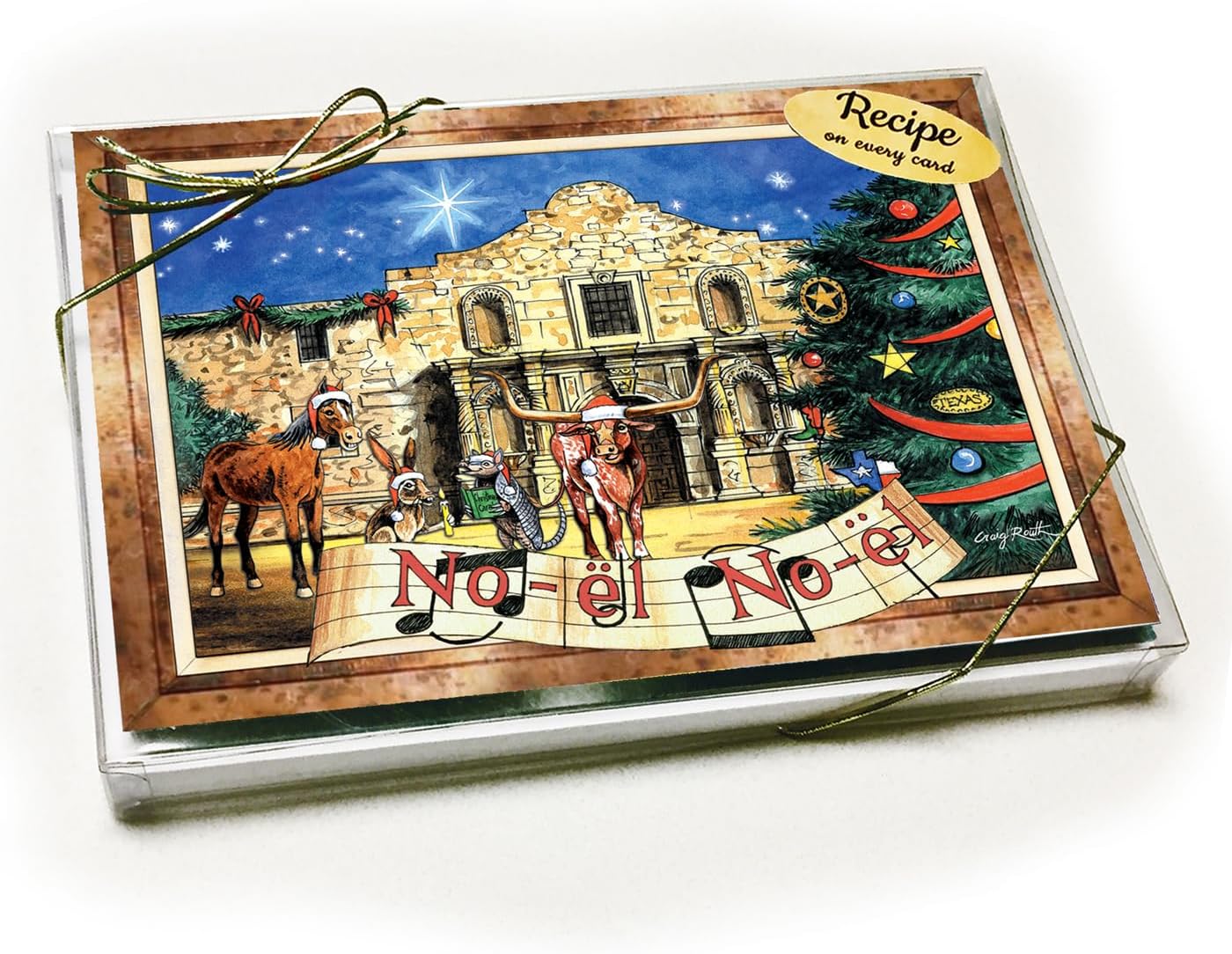 Noel at the Alamo, Texas Christmas Card with Recipe