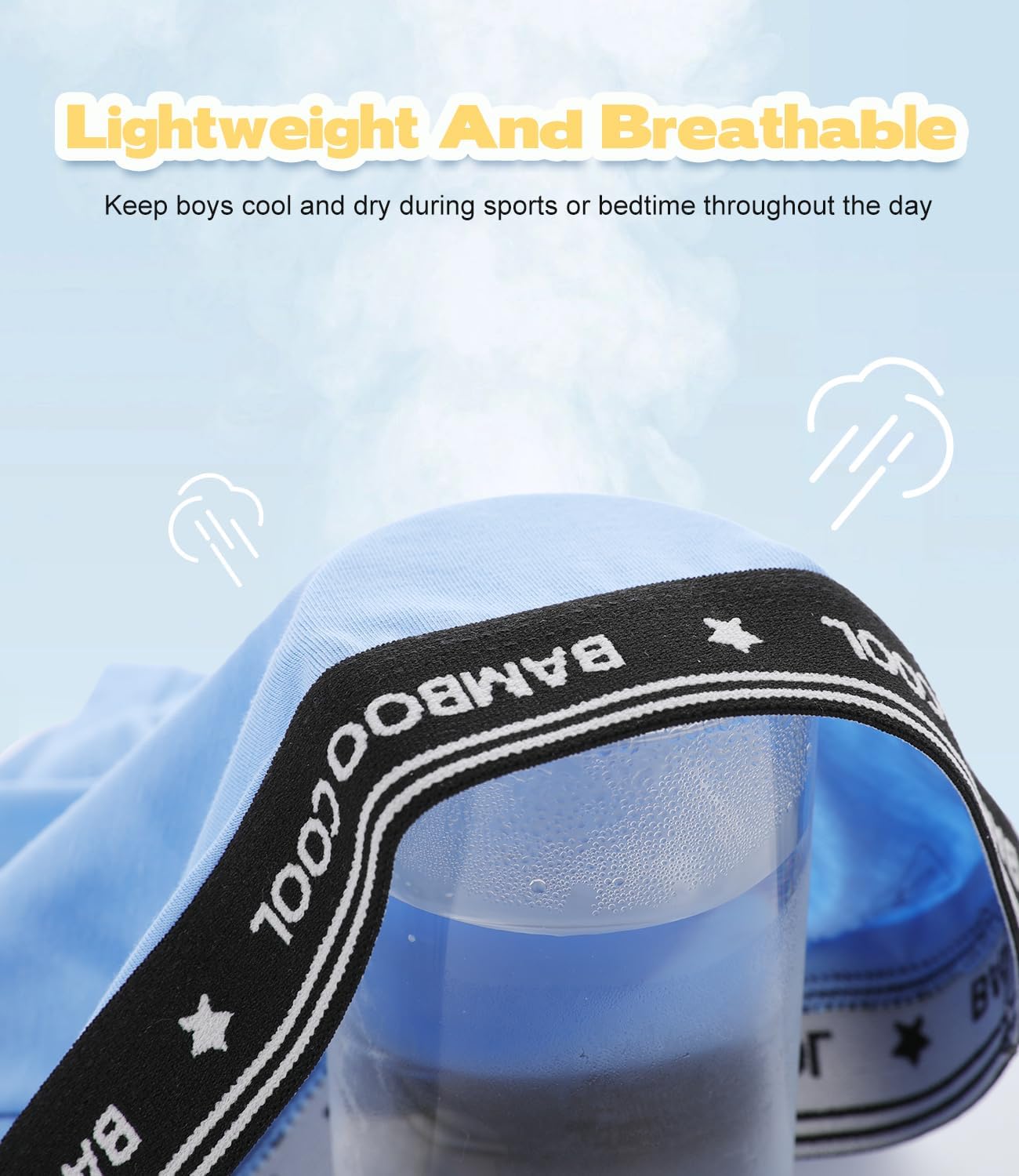 BAMBOO COOL Boys Underwear Lightweight Breathable Moisture-Wicking Boxer Briefs U-open Pouch Ultra Soft Tag Free 6-Pack - Image 3