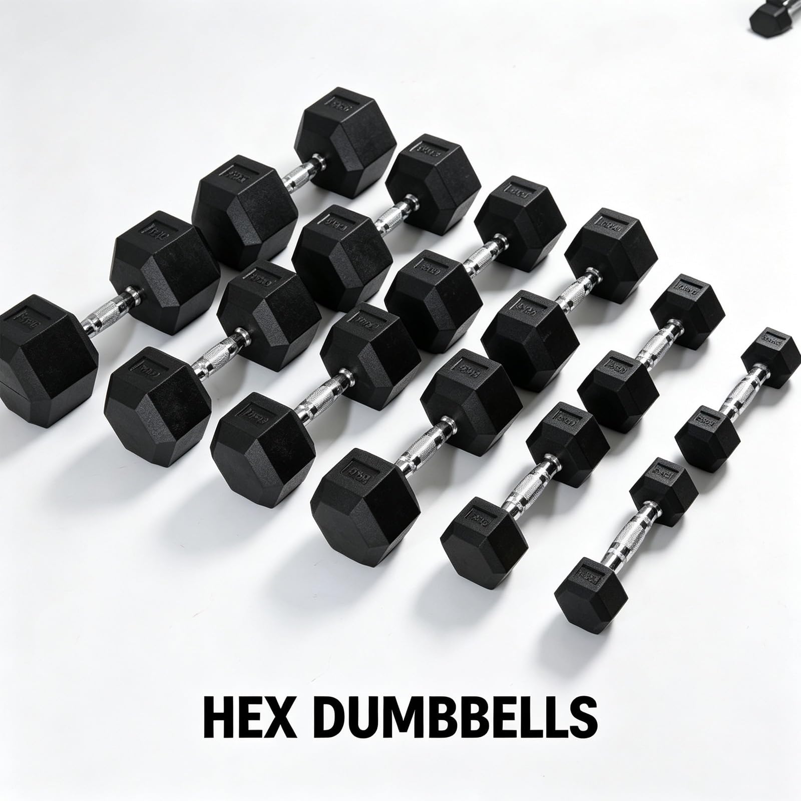 Mancuernas Hexagonales Recubiertas de Caucho, Pesas Fijas de Hierro Fundido | Agarre Hexagonal Antideslizante, Equipo Fuerza Hogar y Gimnasio(5kg/11.0lb)