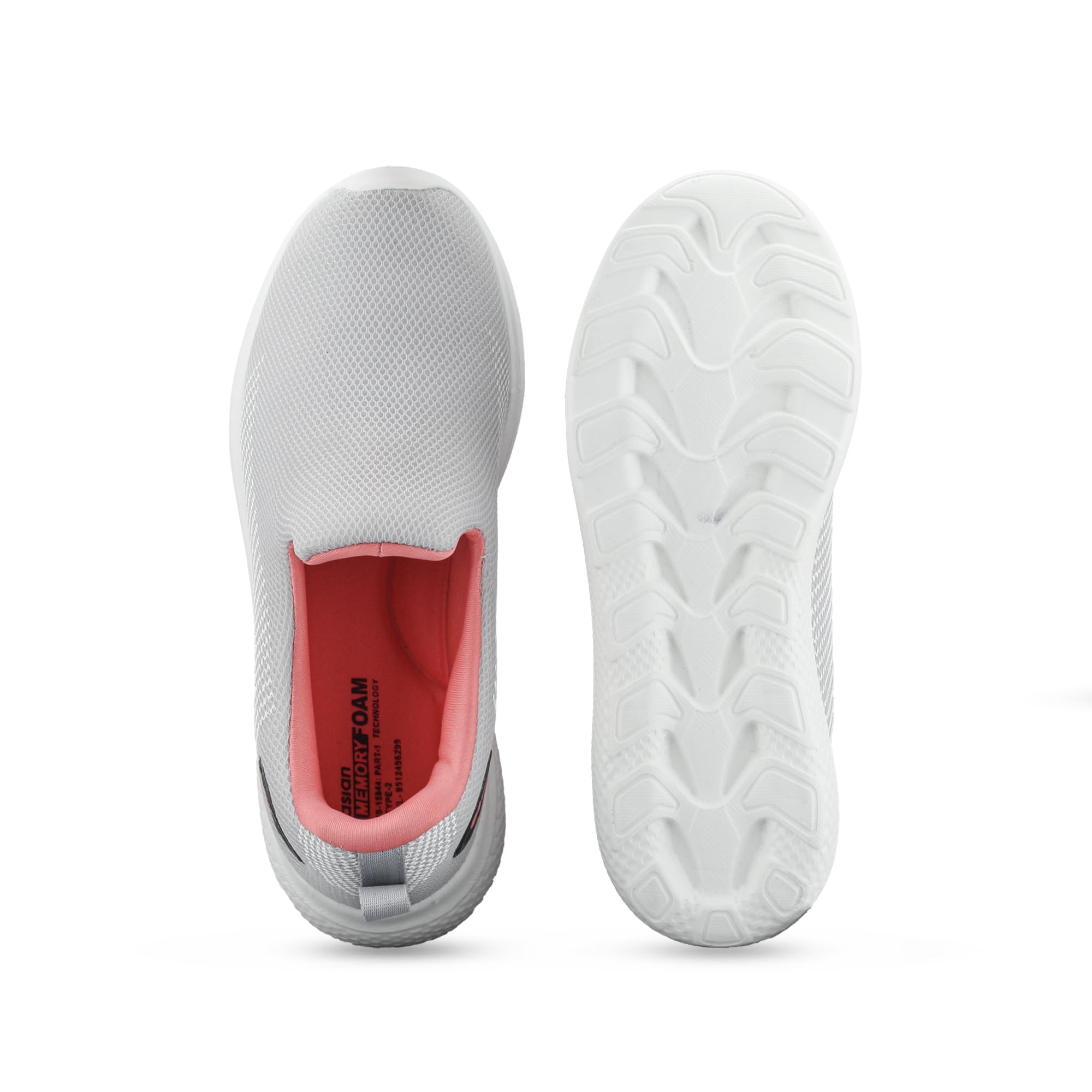 ASIAN Firefly-111 - Zapatos deportivos para mujer, para caminar, correr, gimnasio, sin cordones, transpirables, ligeros, con plantilla de espuma viscoelástica, zapatos casuales para mujeres y niñas