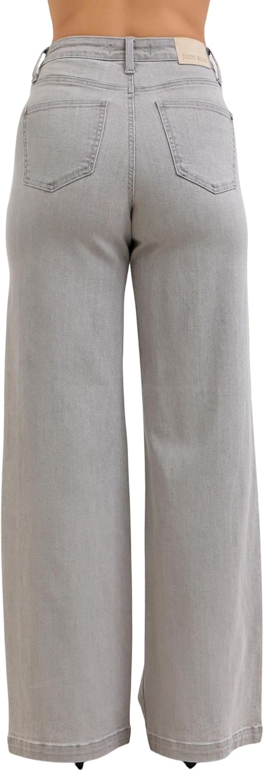 Judy Blue Women's High Rise Retro Wide Leg Jeans with Front Seaming - Image 3