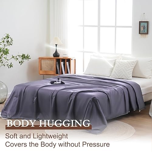 Miniatura 3 de YOUR MOON Edredón de Seda de Morera Pura Tamaño Twin para Todas las Estaciones, Edredón con Relleno de Seda de Fibra Larga 100% Natural, Ropa de
