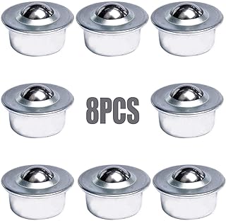 8 Pcs Trasferimento a Sfera Trasferimento di Cuscinetto 15mm Dia Ferro Acciaio Universale Transfer Bearing Ball Ruote per Mobili per Trasmissione Arredamento Sedie a Rotelle