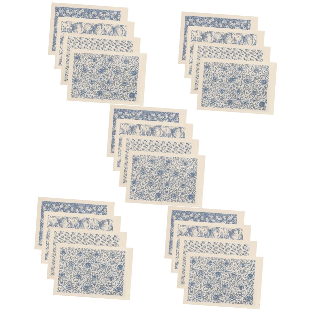 VILLCASE 20feuilles Papier De Transfert Décoratif Papier Décalcomanie Haute Température pour Bricolage sous-glaçure Découpe Facile Et Personnalisable
