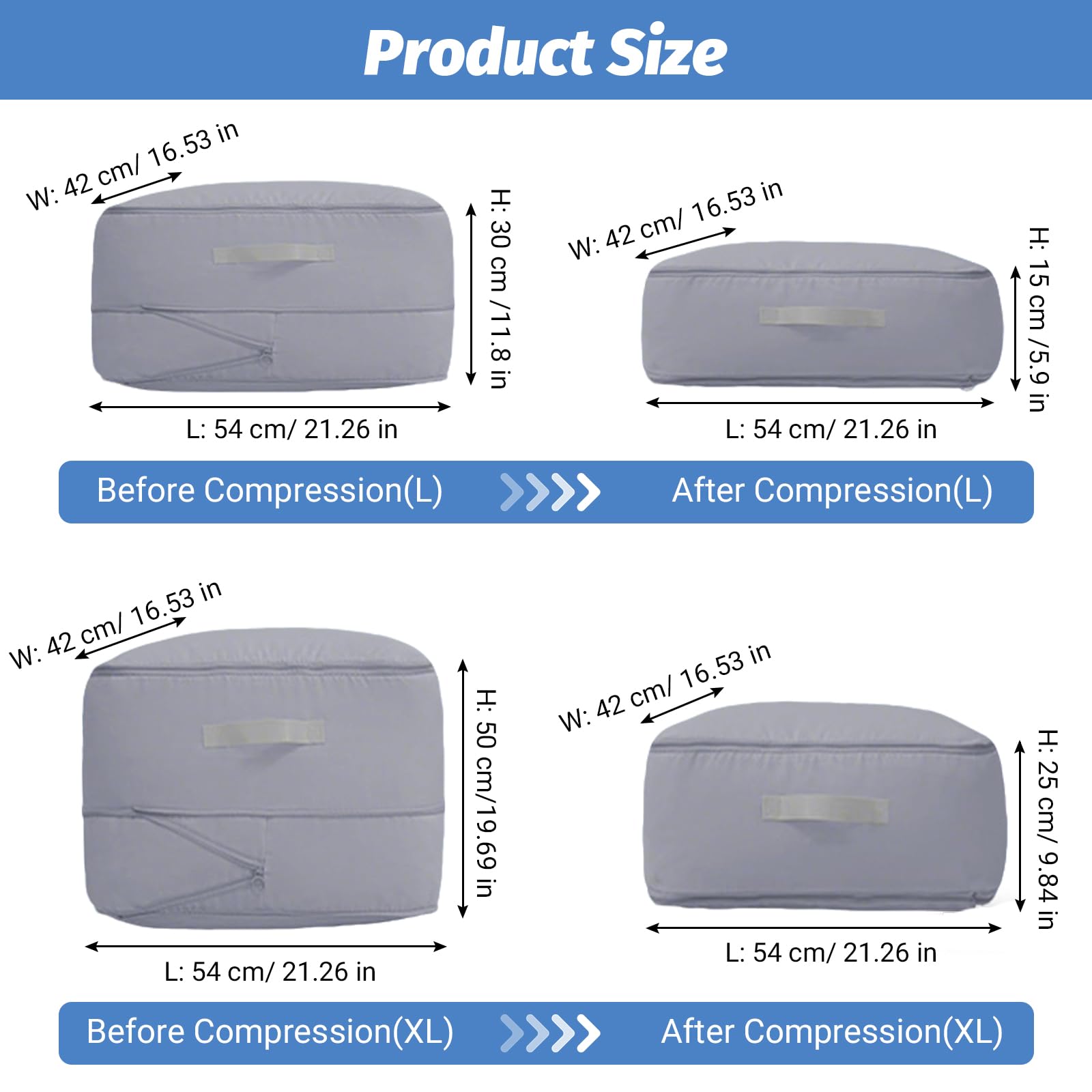 Ultra Space Saving Self Compression Organizer, Compression Storage Bags, Self Compression Storage Bag, Compression Storage Bags for Bedding