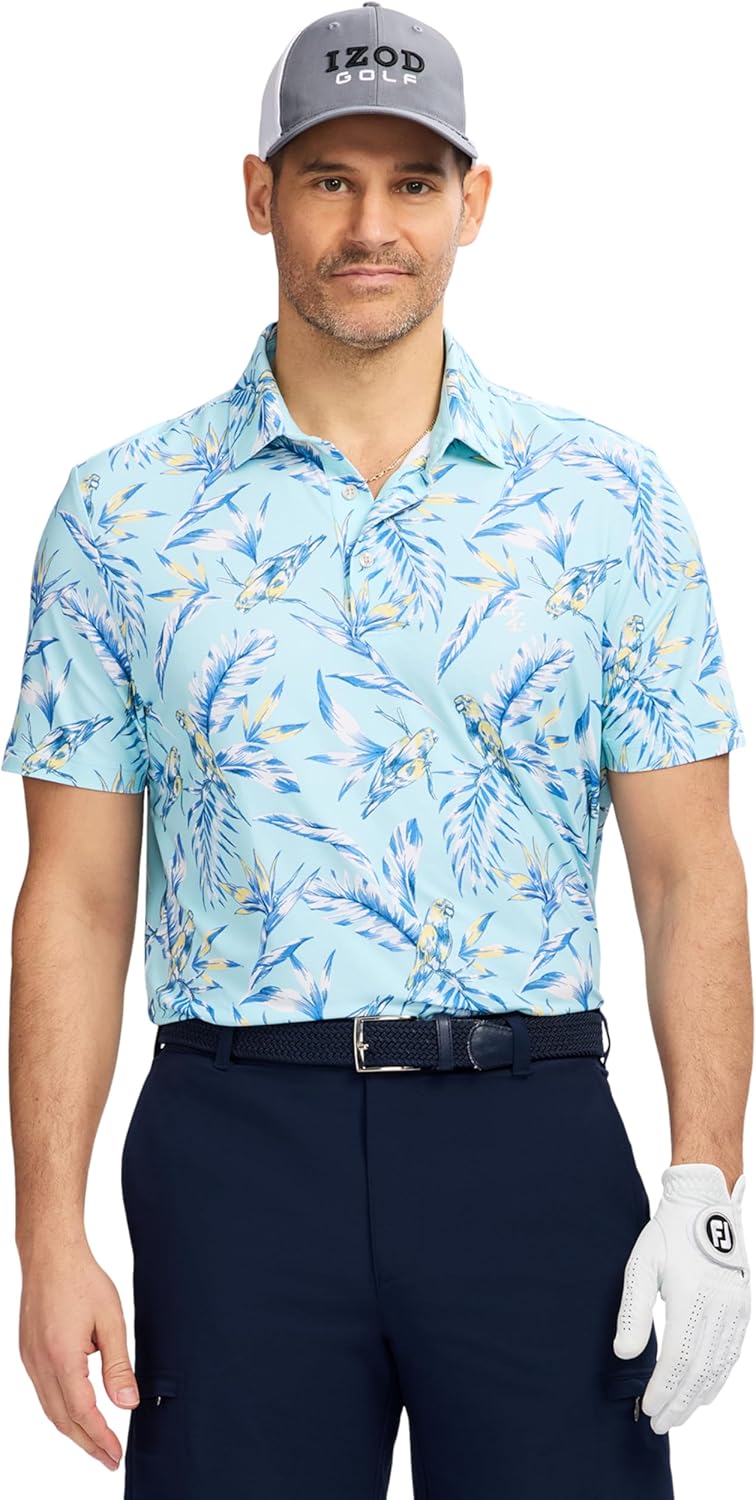 Izod Mens Swingflex Elite Short Sleeve Golf Polo