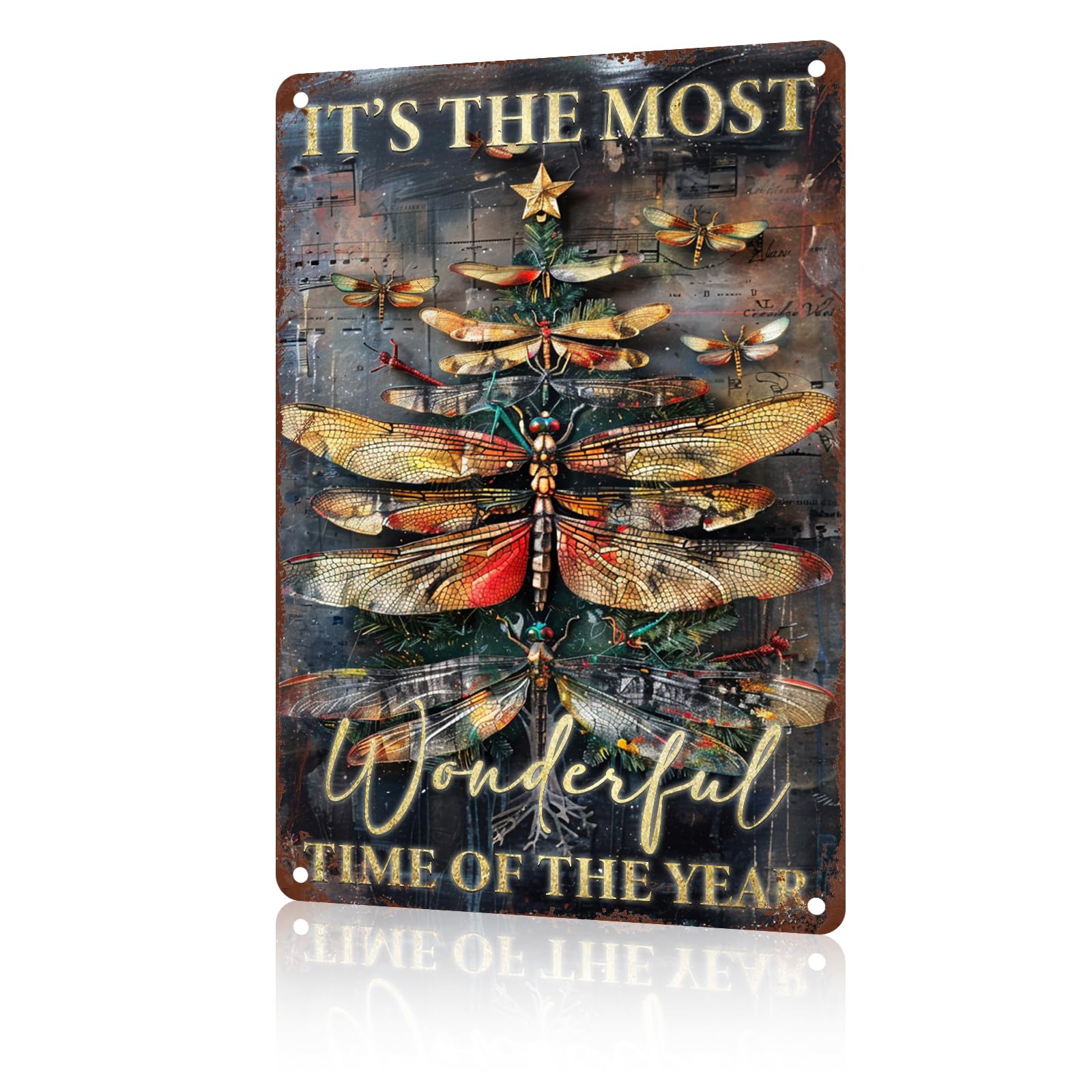 Anceky Funny Vintage Metal Signs It's The Most Dragonfly Tin Sign for Home Kitchen Retro Decor Yard Garden Outdoor 12×8 Inch