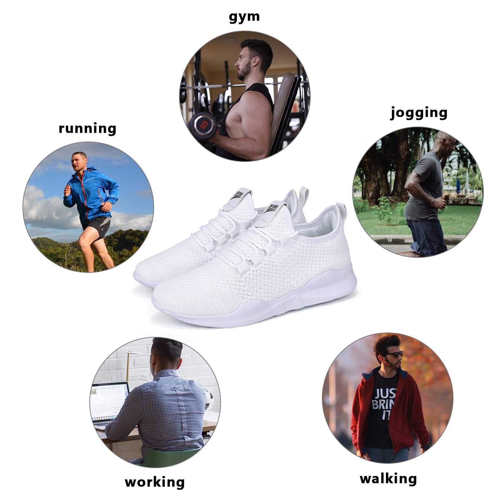 Zapatillas Deportivas Trail Running Hombre Casual Zapatos Padel Verano Sneakers Ligero Cómodo Caminar Tenis Hombre de Gimnasio