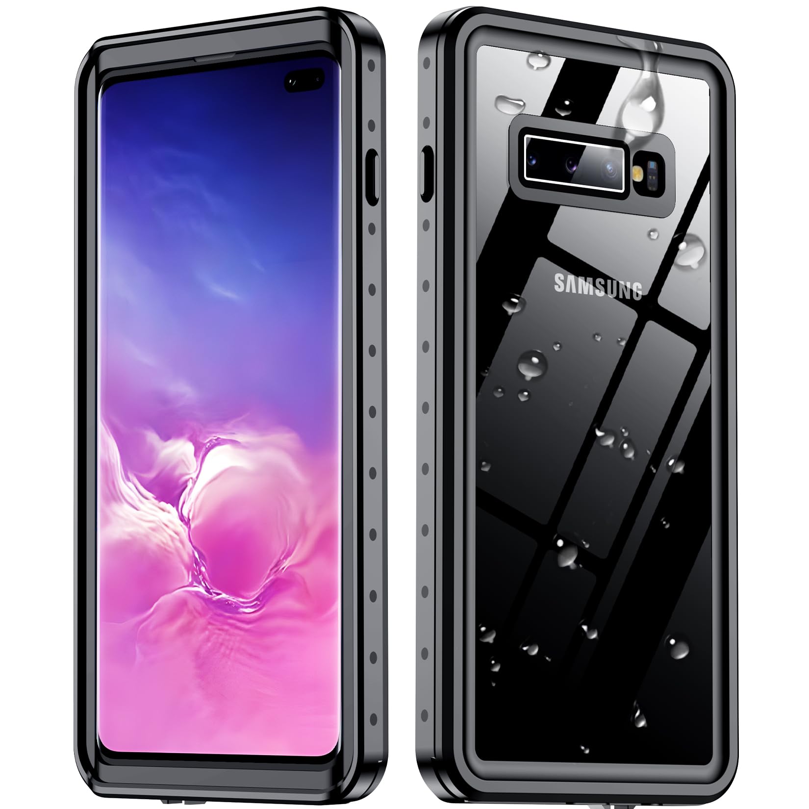 SPIDERCASEfor Samsung Galaxy S10 Plus Case Waterproof, [12FT Military-Grade  Drop Protection] [IP68 Water Resistance] Full Body Heavy Duty Rugged
