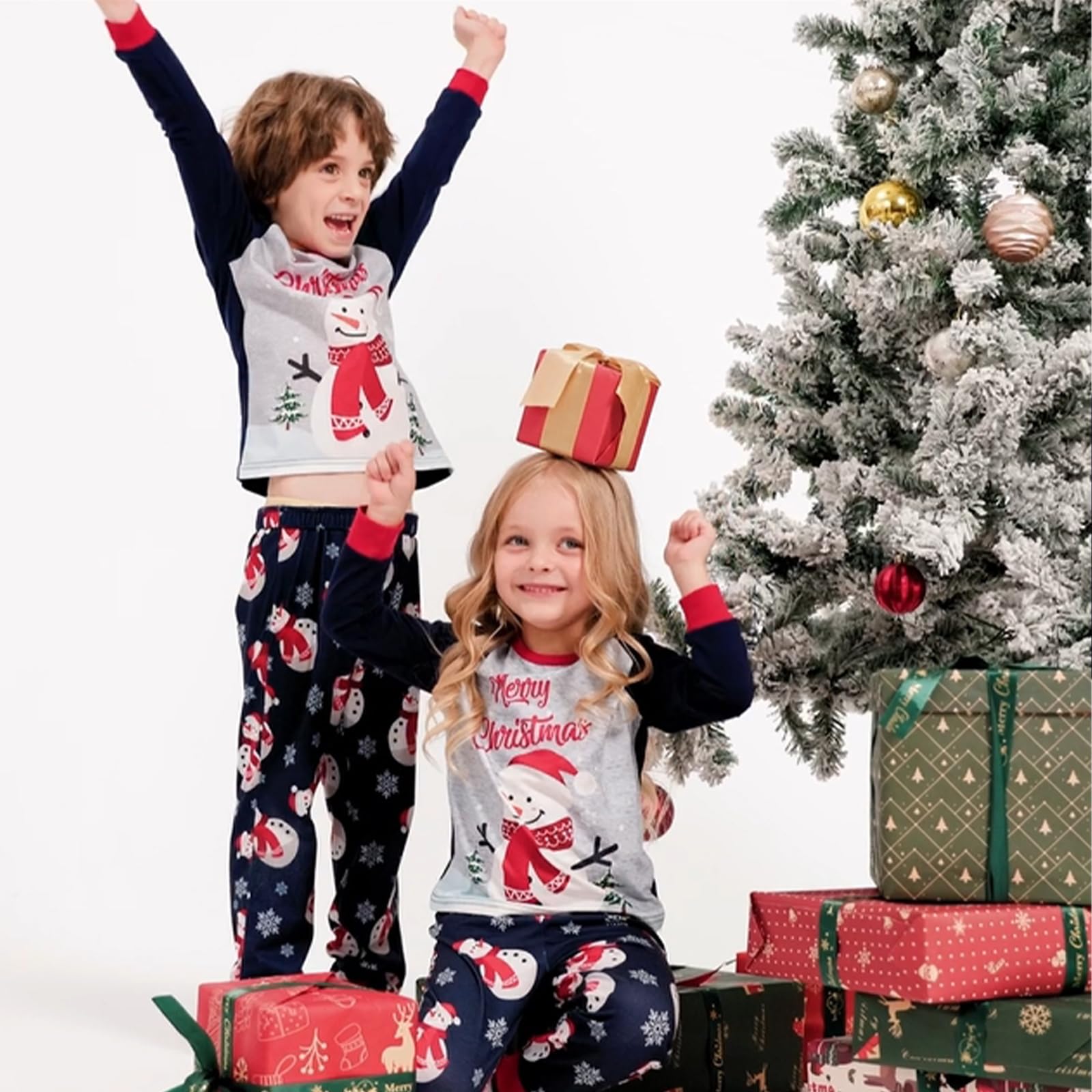 PATPAT - Pigiama Natale Famiglia Coordinati - Pigiami Natalizi per Tutta la Famiglia - Pigiama Donna Invernale - Pigiama Natale Coordinati Coppia - Pigiami Coppia- Pigiama Uomo Invernale