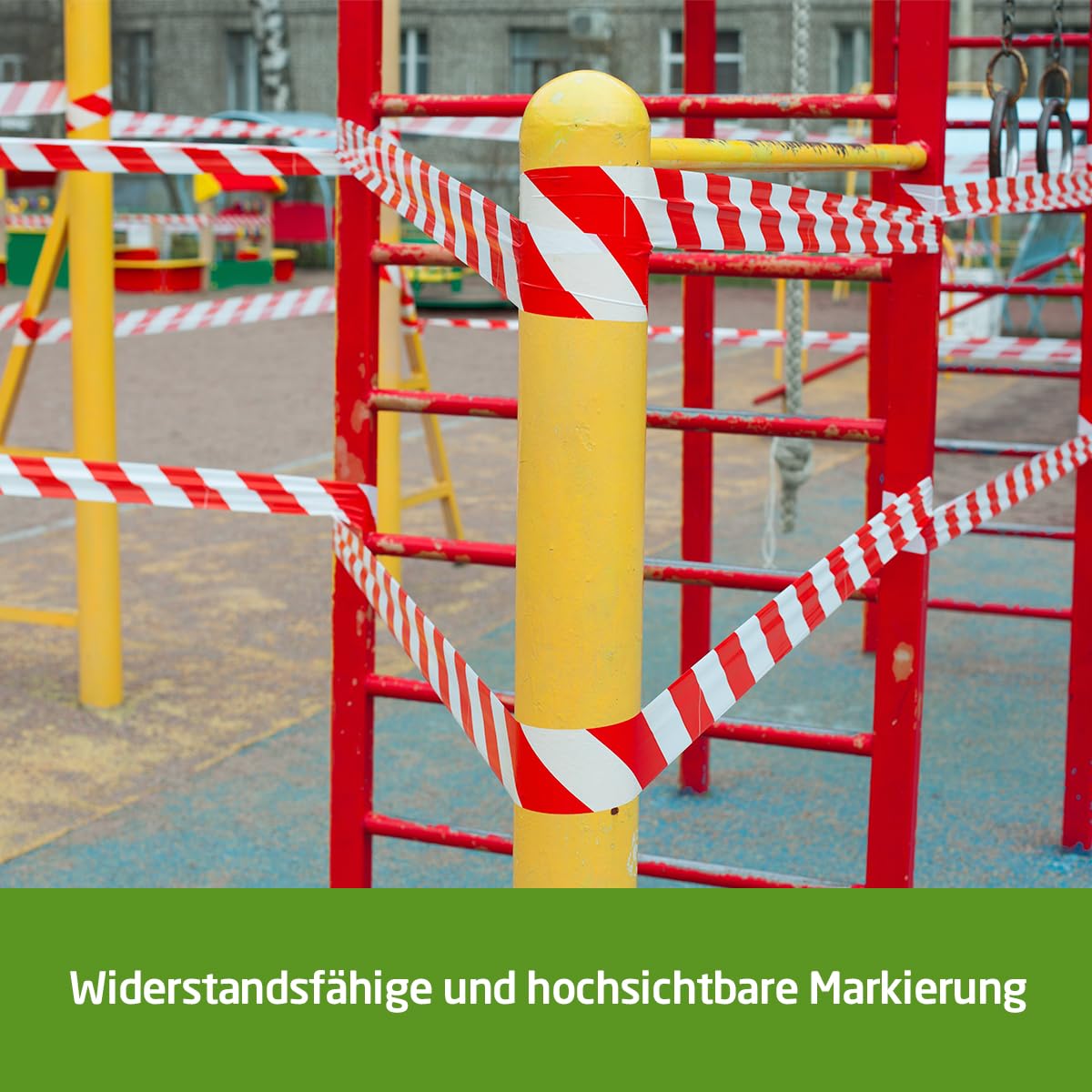 Amig - 15er-Pack Absperrband Rot-Weiß aus LDPE - 500 m x 70 mm - Zur Gefahrenkennzeichnung und Warnmarkierung - Wasserfest und flexibel