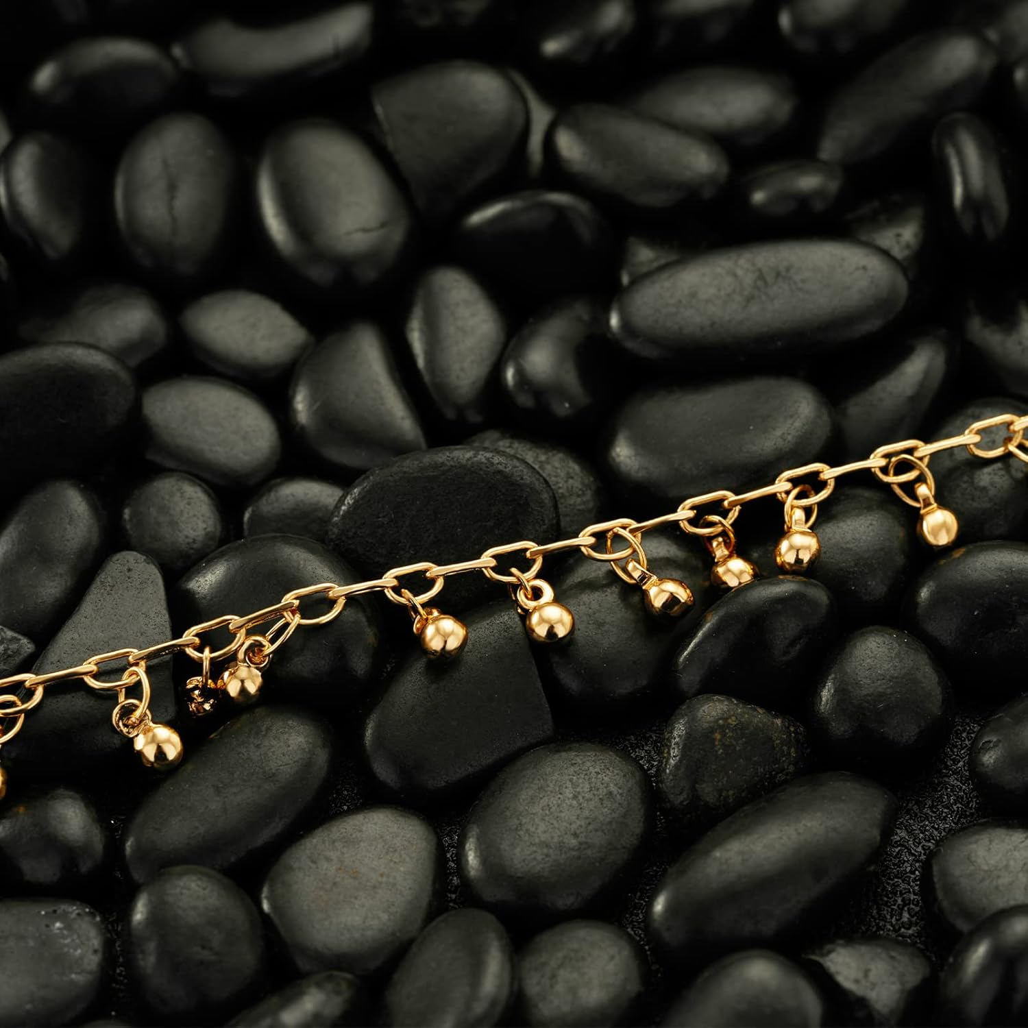 MTMY Beaded Necklaces for Women 14K Gold Plated Dainty Colorful Green/Rose Beaded Pearl Choker Necklace Delicate Boho Choker Necklace Jewelry Gift - Image 6