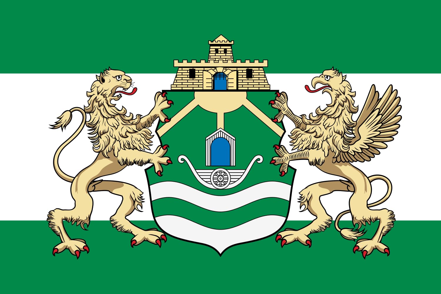Drapeau Budapest IXe arrondissement grand format en textile premium résistant