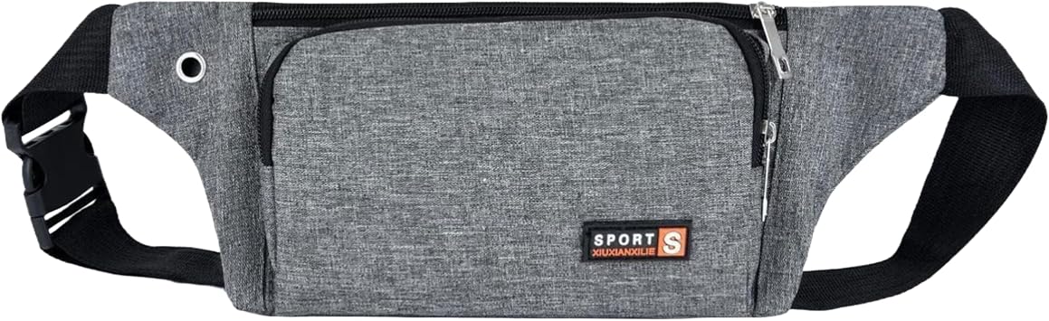 Small Fanny Pack, Waist Pack for Men Women Girls and Boys, Crossbody Belt Bag Perfect for Trips, Cute Hip Bag Gray