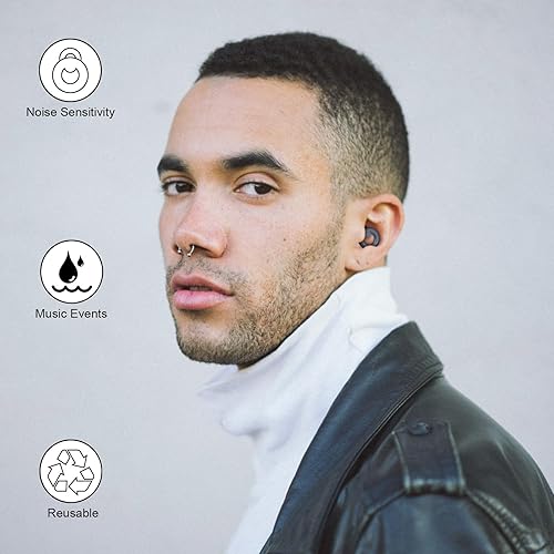 Miniatura 6 de Tapones para los oídos para cancelación de ruido Protección auditiva Tapones para los oídos para dormir, conciertos, trabajo, estudio, 8 tamaños de