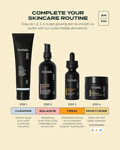 Miniatura 6 de Buttah Skin Supreme Kit para pieles ricas en melanina manteca de karité facial de 2 onzas suero de vitamina C de 1 onza  limpiador de 34 onzas
