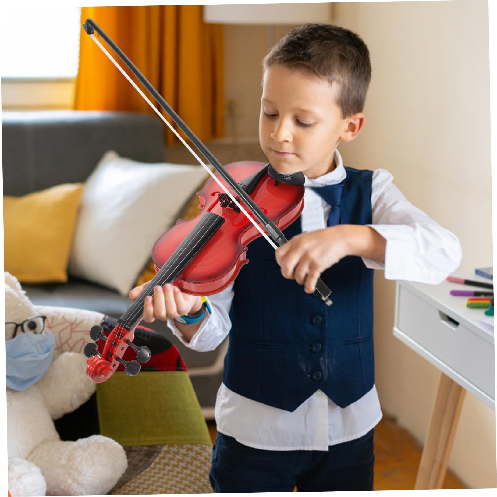 Violino Giocattolo Plastica Bambini in Musicale | Decorazioni Scuola, Gioco Educativo per Apprendimento Musica e Role Play