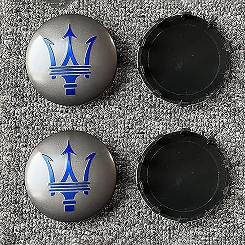 4 Stück Nabenkappen Für Maserati - 60mm Felgen Levante Quattroporte Ghibli
