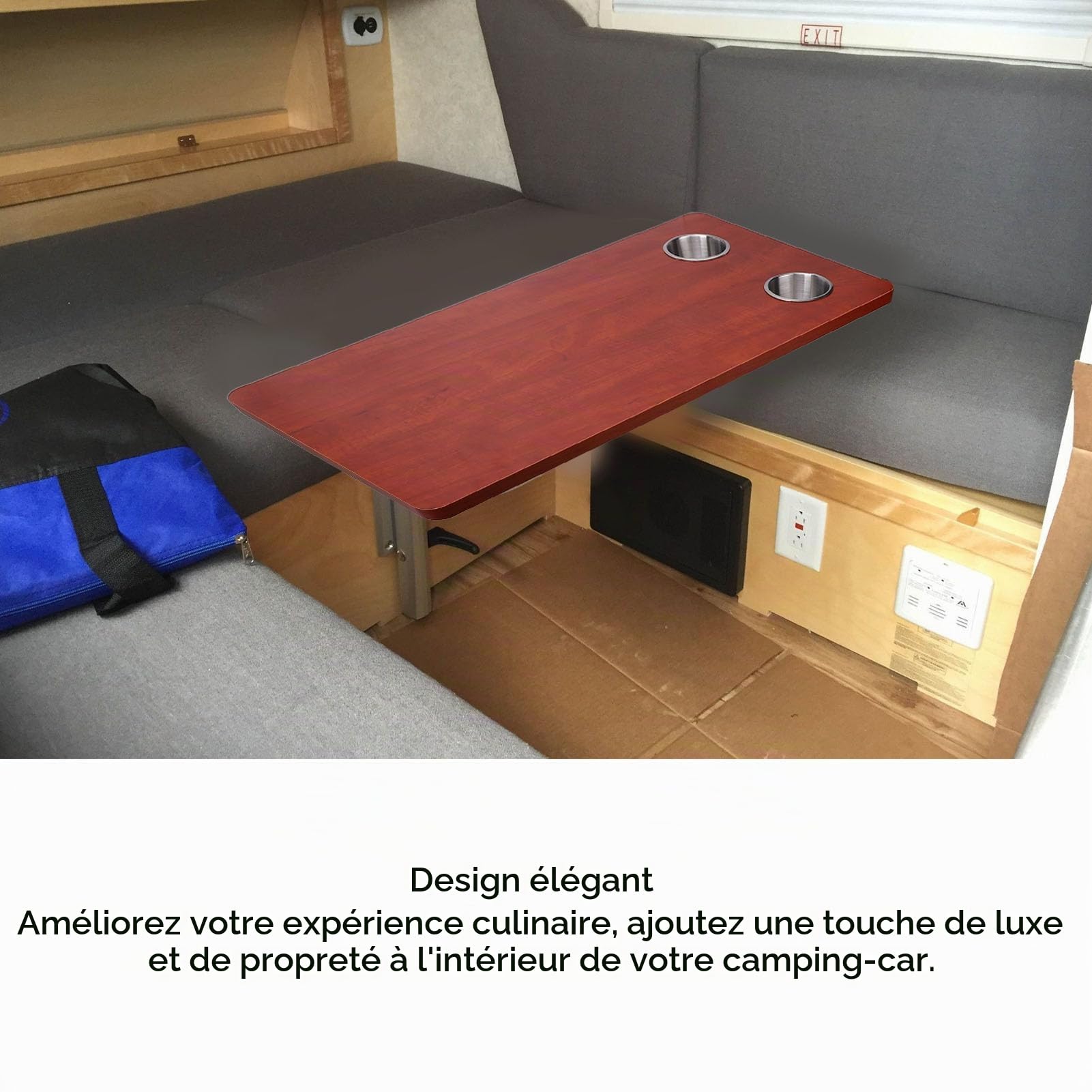 RV Table Dessus En Bois Massif Table à Manger Dessus pour Campervan Bateau Yacht Decks