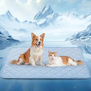 LOOBANI Dog Cooling Mat for Large Dogs - 40" x 28" Cooling Mat for Pet with Anti-Slip Bottom, Washable Q-MAX>0.5 Arc-Chill Pet Cool Mat for Dogs, Cats, Bed, Sofas, Crate, and Kennels