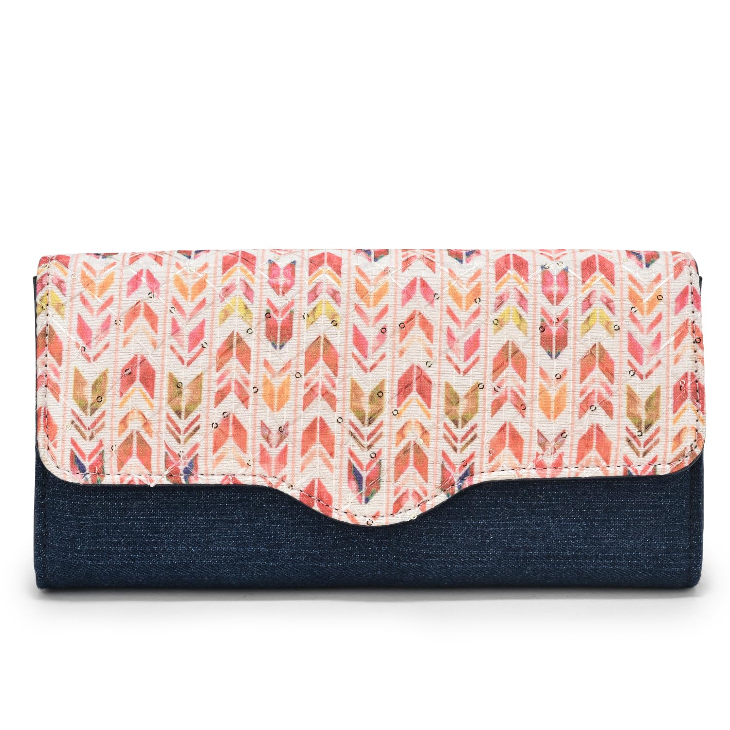 Jazma life Womens Clutch Denim-Evening party Weding Clutch Bag-Blue Multicolor (B0CL9LL59L) Amazon Price History, Amazon Price Tracker