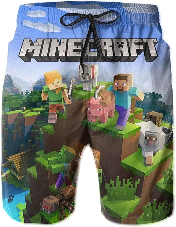 Amazon Co Jp マインクラフトメンズ サーフパンツ インナー付き 水着 おしゃれ 海パン 人気 スイムパンツ 5分丈 ビーチパンツ 水陸両用 サーフトランクス ゴムウエスト スイムウェア 旅行 速乾 大きいサイズm 2xl ファッション