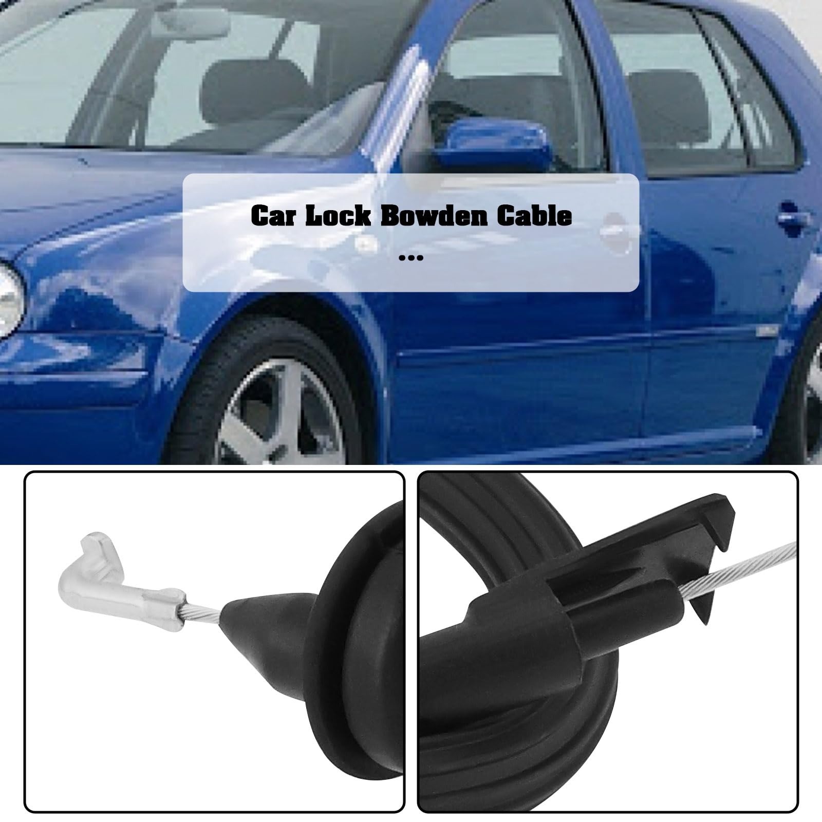 2 Stück Autotür-Frontschloss-Bowdenzug Ersatzteil 1J4837085F 1J4837085D 1J4837085E 1J4837085G Kompatibel mit VW Golf Mk4 Kompatibel mit Bora (1997–2006).
