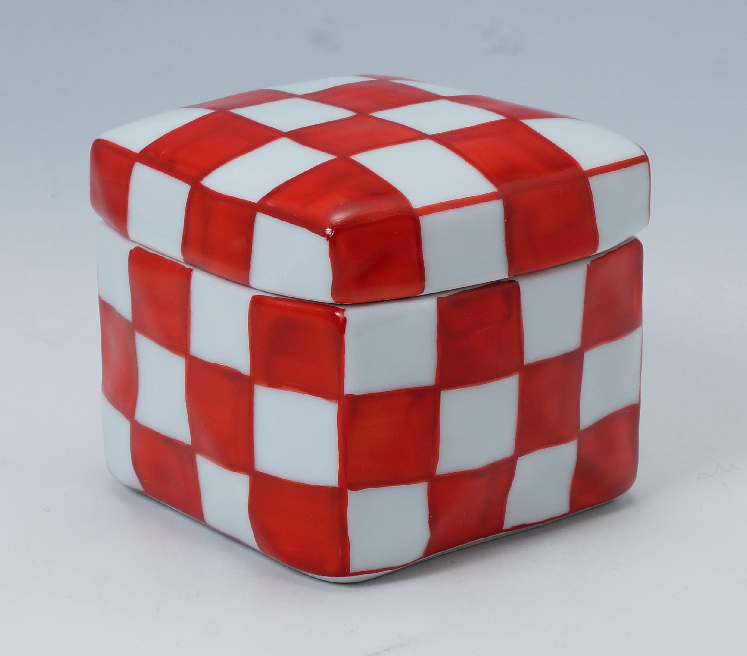 Okukawa Pottery 475948 Checkered Grate, Red Lid : Amazon.sg: Home