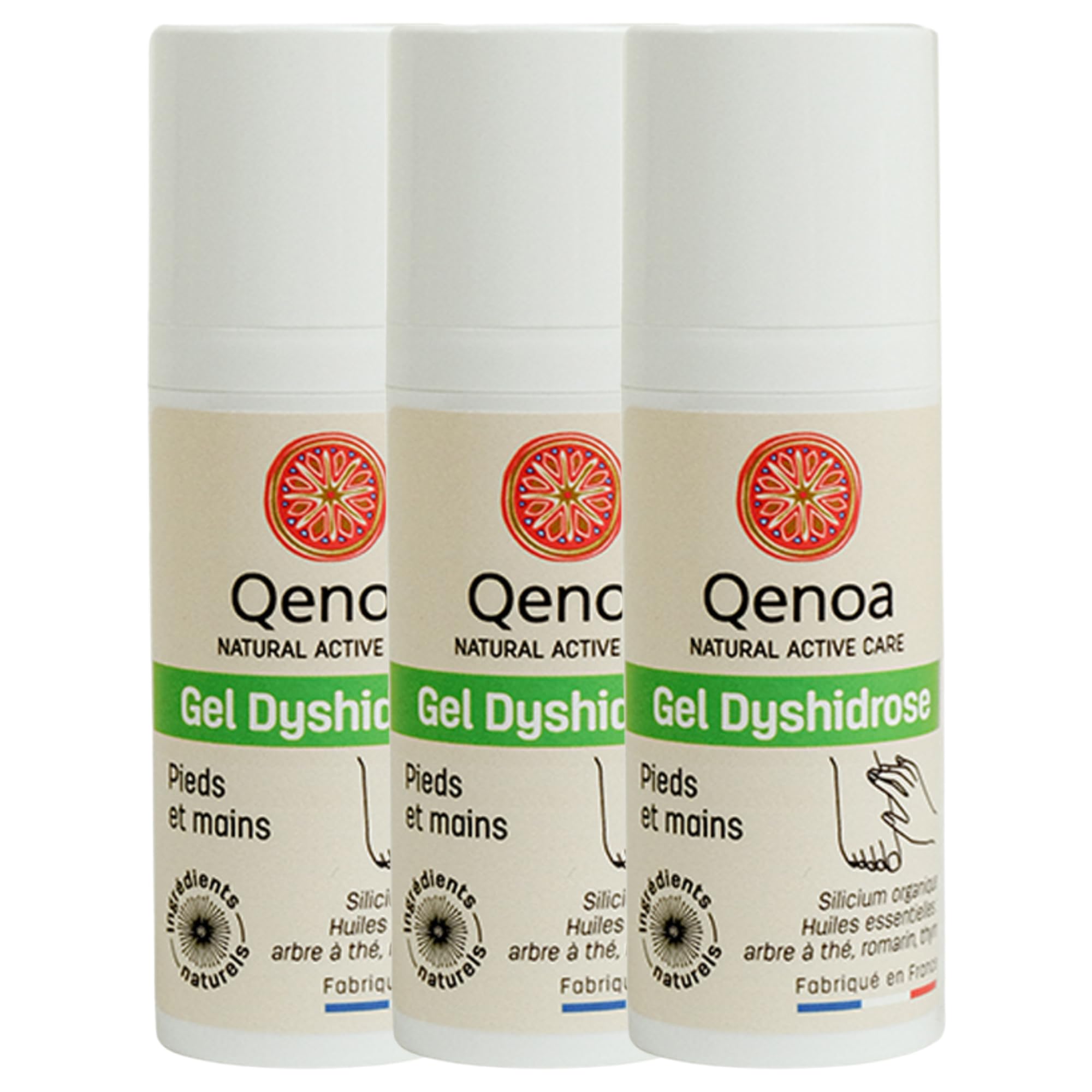 3 Gels Dyshidrose, Peaux sensibles, Soin dyshidrose naturel, Crème pour peaux sensibles, baume réparateur eczéma, 1 tube 50ml