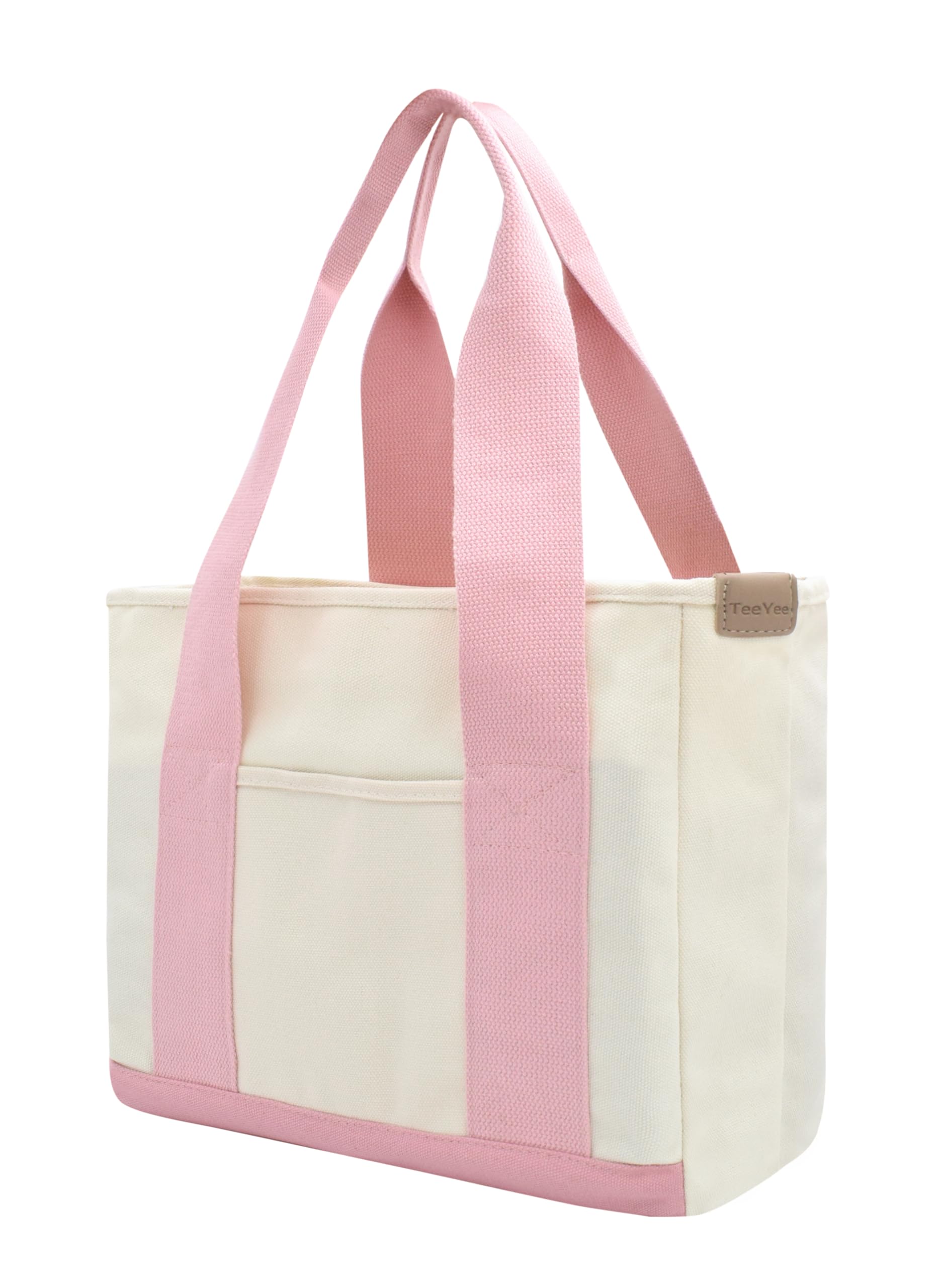 TeeYee 16oz Canvas Tote Bag Casual Multi pockets Handbags Large Capacity Shopping Shoulder Bag with Pocket Bags Work Purses | Shopper bag, Zipper