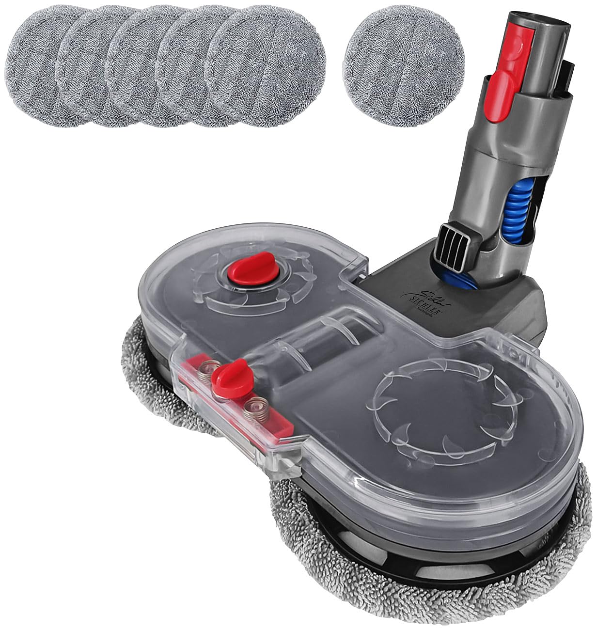 Sichler Haushaltsgeräte Ersatz-Moppaufsätze: Elektrischer Wischaufsatz f. Dyson V7, V8, V10, V11,V15 mit Wassertank (Staubsaugerzubehör für Dyson, Moppbürste, WC)