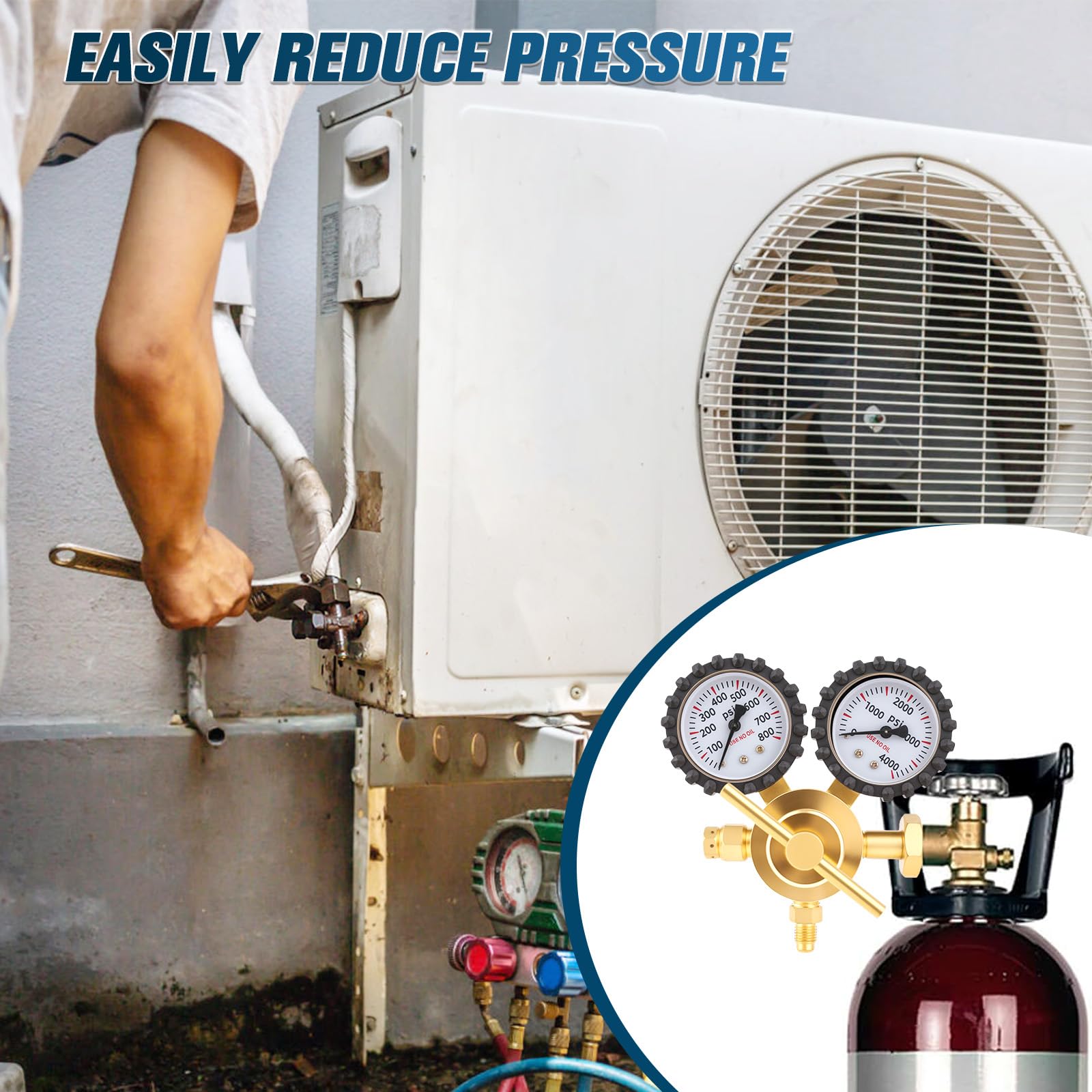 Beaiguna Nitrogen Regulator - 0-800 PSI -4