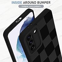 Vista 4 de KANGHAR Funda compatible con Samsung Galaxy S21 Plus, bonito patrón de silicona a cuadros, protección de cámara, funda suave y delgada para niñas